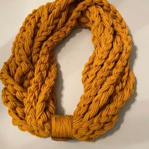 mustard yellow infinity scarf!